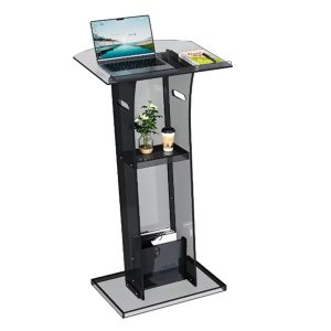 Elegant Transparent Black Acrylic Lectern HL-1878