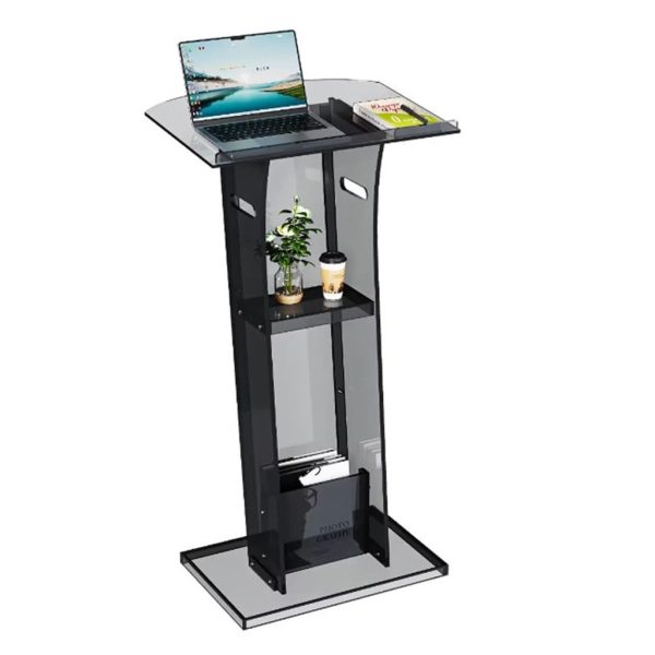 Elegant Transparent Black Acrylic Lectern HL-1878