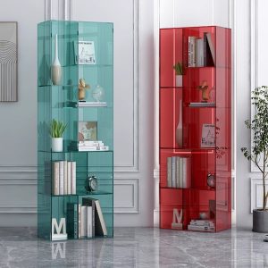 Luxury Acrylic Bookshelf –Minimalist Multi-Tier Display Shelf HB-3868